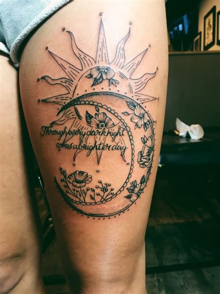 50 Meaningful and Beautiful Sun and Moon Tattoos KickAss Things