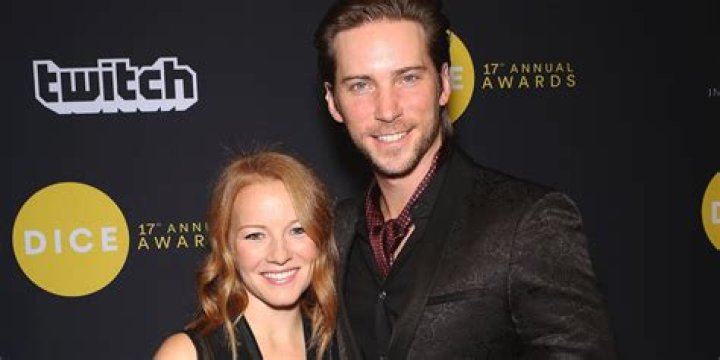 Actor Troy Baker and wife Pamela Baker arrive at The Game Awards 2015