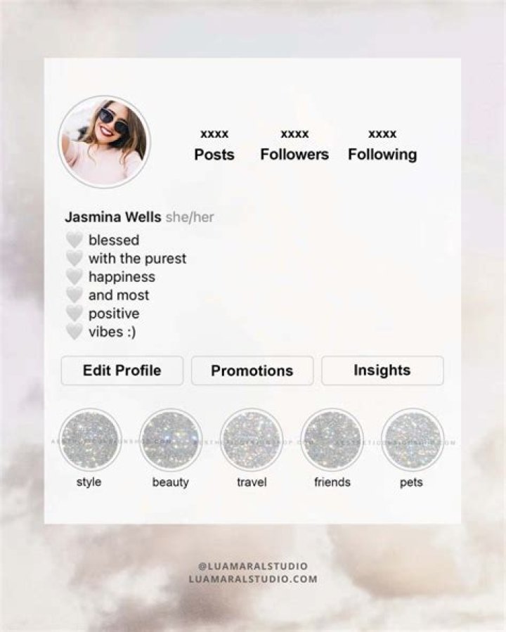 Aesthetic Instagram Bio Template Printable Word Searches