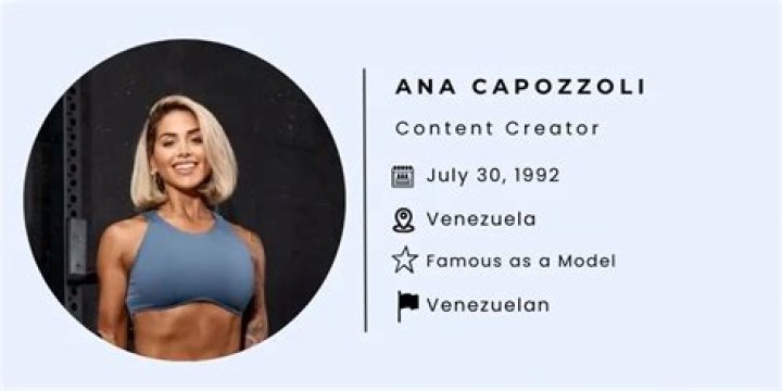 Ana Capozzoli Bio, Age, Height, Wiki Instagram Biography