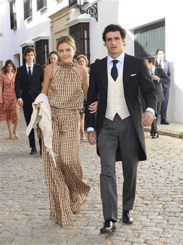 Blanca Suelves, Carlos S&aacute;inz jr y Mar&iacute;a Suelves, de boda en Marchena