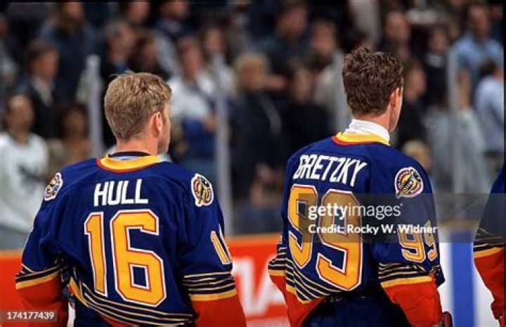 Brett Hull & Wayne Gretzky for the Blues ‘9596 bretthull