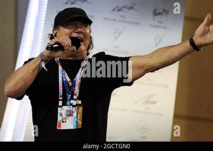 Brian Johnson (GBR) AC/DC Lead Singer with his wife Brenda. Bahrain