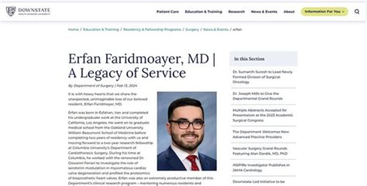 Brooklyn surgeon Dr. Erfan Faridmoayer dies What happened to him? Vo