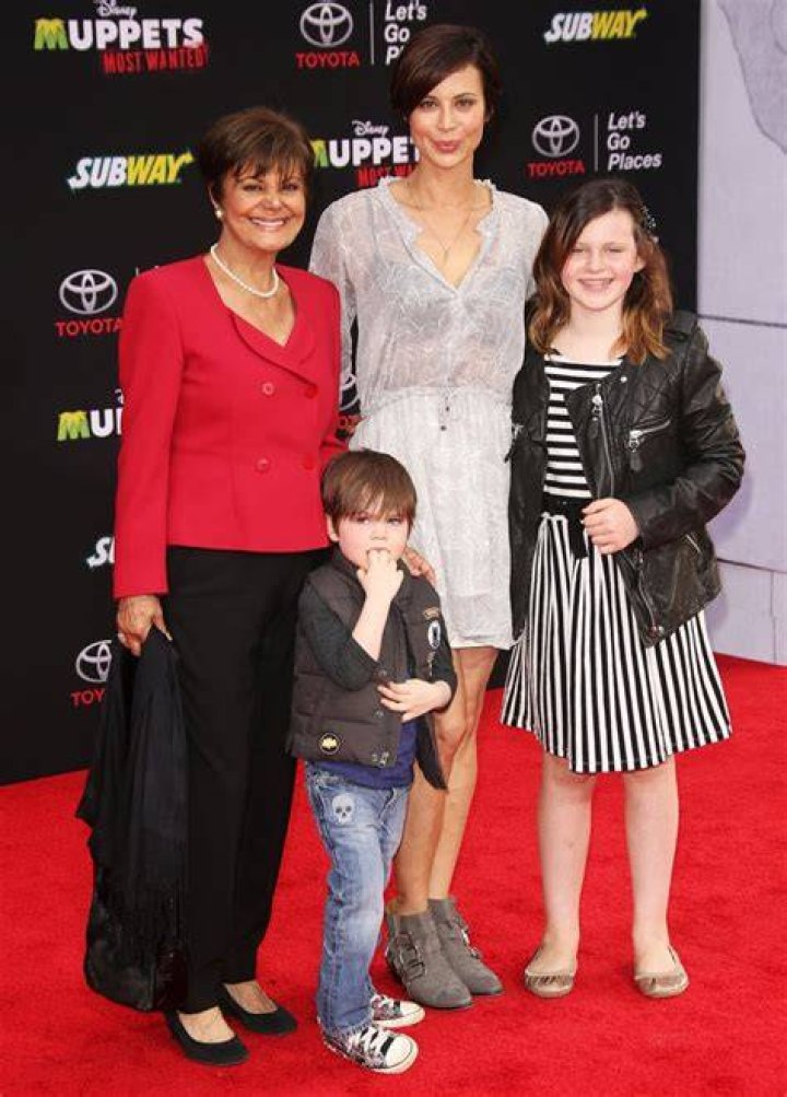 Catherine Bell and daughter at the L.A. Premiere of FRANKENWEENIE