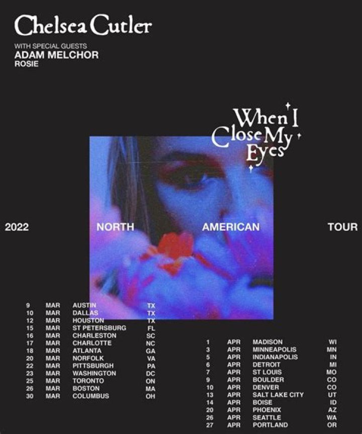 Chelsea Cutler 2022 tour Where to buy tickets, schedule, date, opening