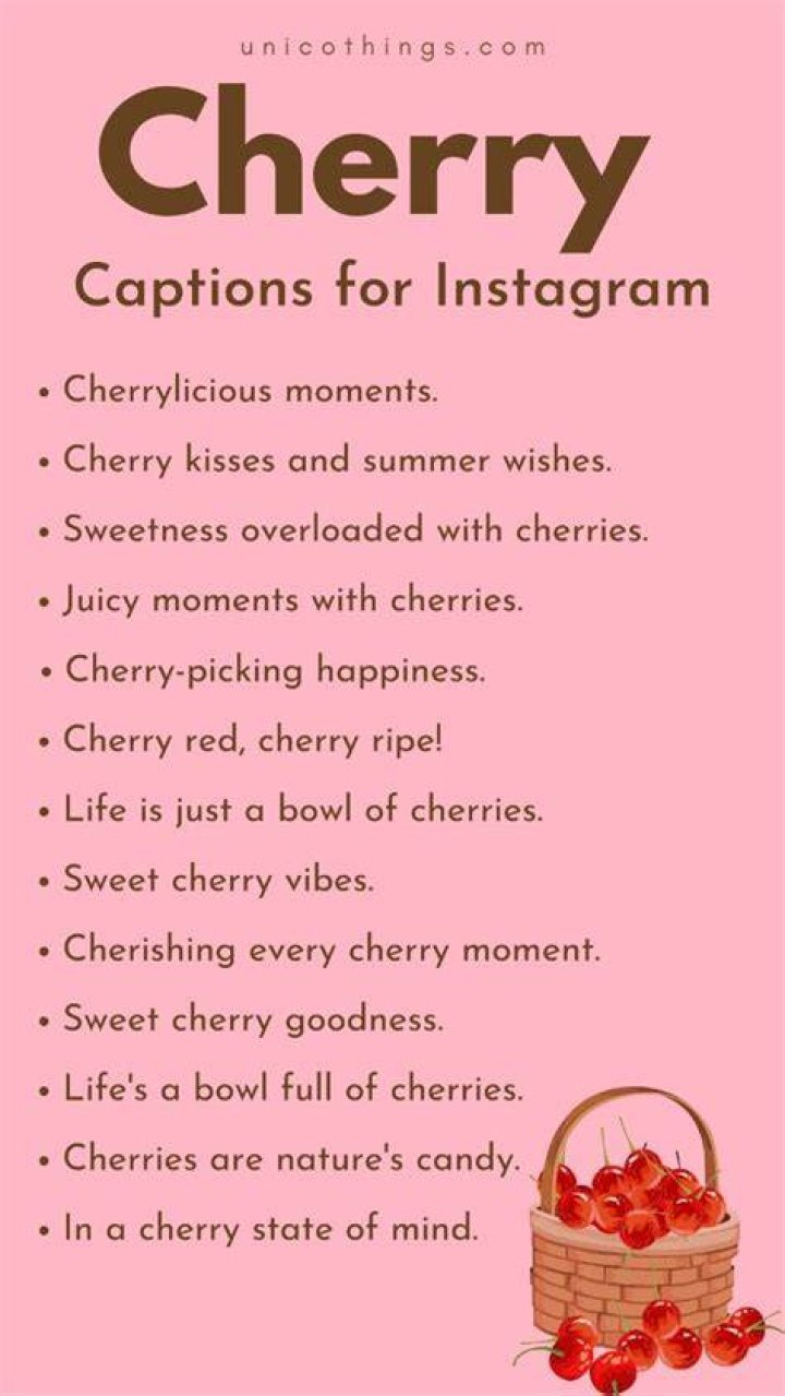 Cherry Captions For Instagram pregnantbusters