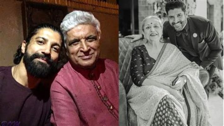 Farhan Akhtar with Father Javed Akhtar photo Bom Digital Media