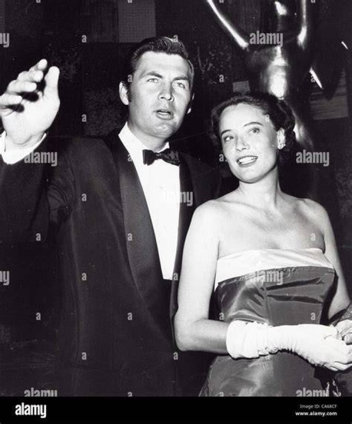 FESS PARKER with wife Marcella Rinehart at Emmy Awards.Supplied by