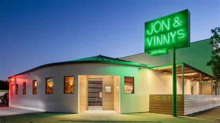 Jon & Vinny's is a sort of contemporary art take on a pizza joint Los