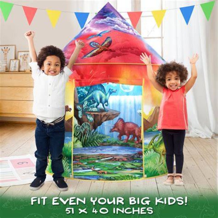 Mchoice Large Dinosaur Play Tent for Kids,Indoor and Outdoor Dinosaur