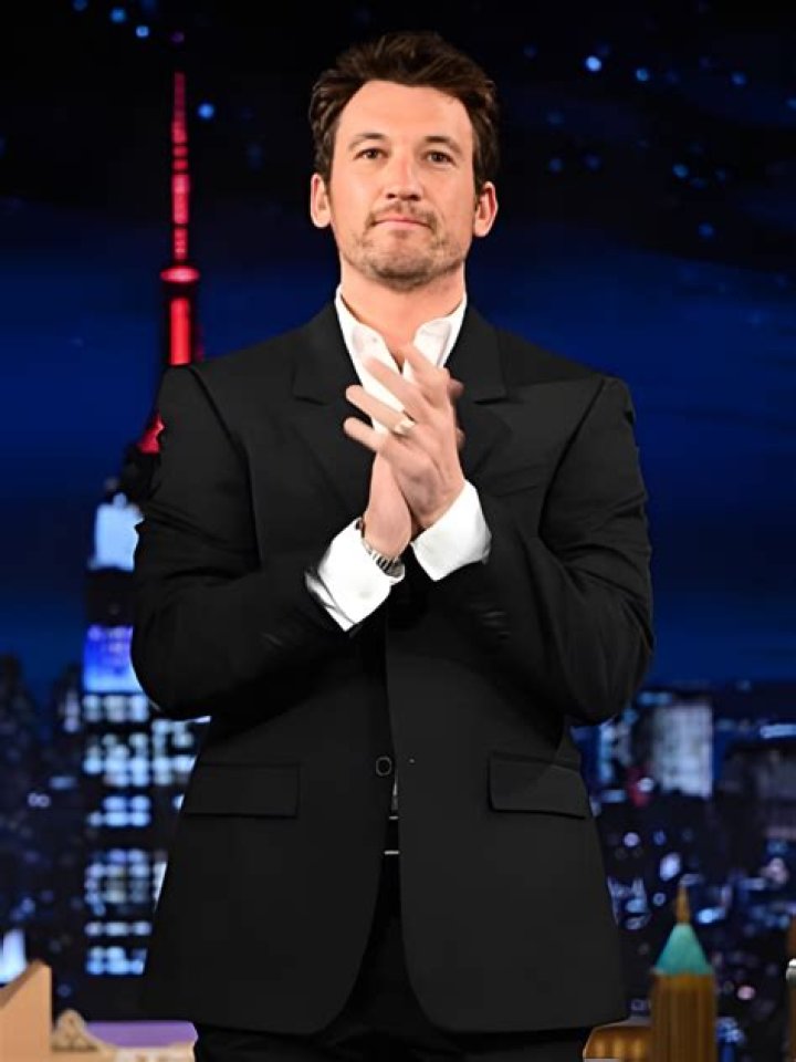Miles Teller arrives to Jimmy Kimmel Live! holding hands with wife
