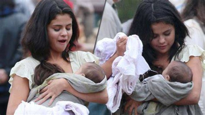 Playing Mommy! Selena Gomez Holds Baby On Set Of New Film In Dubious Battle