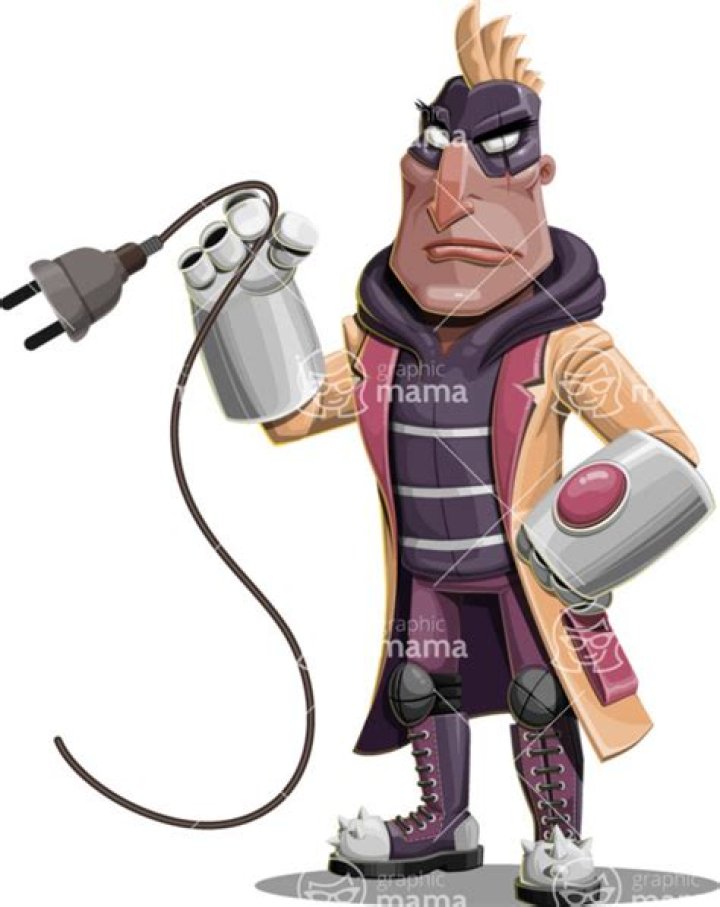 Radar Character Holding Electric Plug Stock Illustration Illustration
