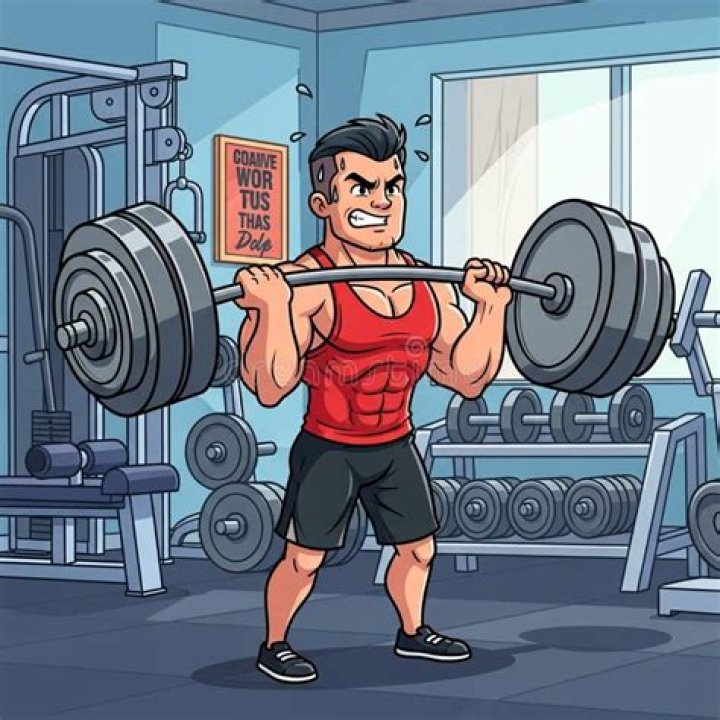Radar character lifting heavy barbell &mdash; Stock Photo &copy; Talaj 319739416