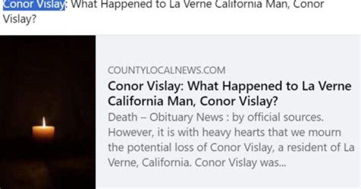 Remembering Conor Vislay Death And Obituary How He Died