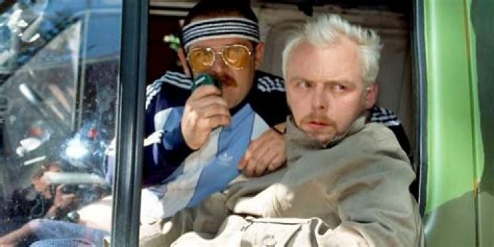 Simon Pegg goes sockfree as he hits the red carpet with wife Maureen