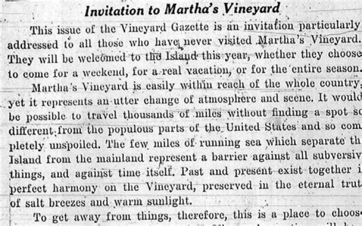 The Vineyard Gazette Martha's Vineyard News Jerome Kohlberg Jr