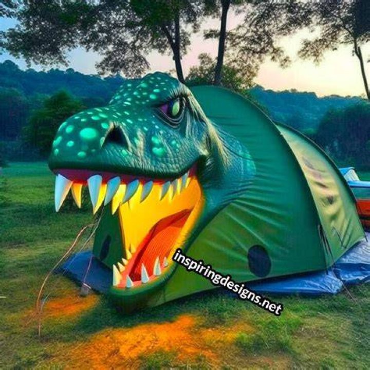 These 3D Dinosaur Shaped Camping Tents Are perfect For Camping With