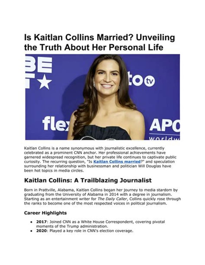 Unveiling Truths: Kaitlan Collins' Marital Status Unraveled